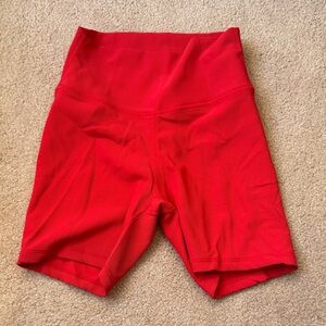 Red Biker Shorts